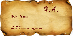 Hok Anna névjegykártya